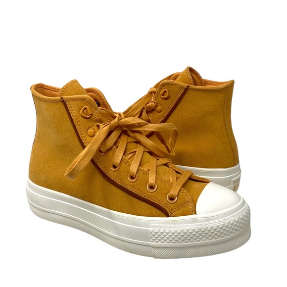 Converse Lift Platform Suede High Shoes Women Sneakers Tiger Moth Casual A05419C - Picture 4 of 10
